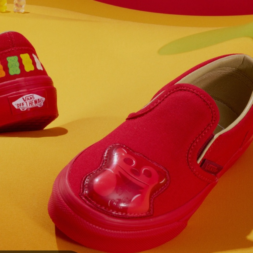 Kids Vans Classic Slip-On in Haribo Goldbears Red **Sold Out Limited Edition**